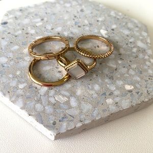 Stackable gold rings